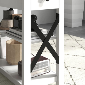 Table d'appoint ODM/OEM d'usine avec 2 ports USB et 1 station de charge de sortie Table d'extrémité pour étagères de rangement de salle à manger et de salon - Product Image 6