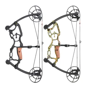 Блочный лук для стрельбы, со стальными шариками и стрелами, может использоваться для стрельбы из лука, охоты, соревнований, треугольный мини-колесный блочный лук