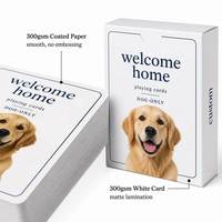 Jeu de cartes personnalisé pour chien « Bienvenue à la maison » avec photo de votre animal et livret souvenir A5 en option