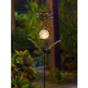Lampe solaire décorative d'extérieur en forme d'ananas, résistante à l'eau, à LED, avec piquet - Product Image 2