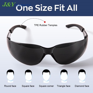 工業用作業傷防止コーティング黒構造安全メガネ耐久性向上 - Product Image 2