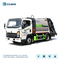 Nouveau camion à ordures compacteur arrière Howo 4x2 6M³ 150HP Euro 6, mini camions à ordures, camion compacteur de déchets Howo