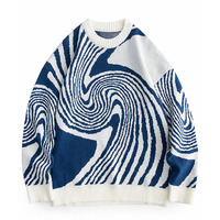 Pulls graphiques personnalisés pour hommes, tricots jacquard oversize, pulls décontractés à manches longues, hauts tricotés pour hommes