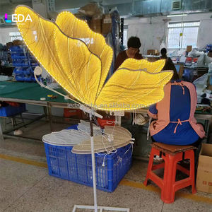 LEDA Wedding Aisle Decorative Butterfly Lamp Events Party Stage <b>Backdrop</b> LED Light Glow Butterfly <b>Stand</b> - Product Image 3