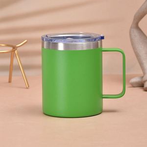 แก้วกาแฟสแตนเลสเก็บความร้อนสุญญากาศ ขนาด 12 ออนซ์ ดีไซน์ทันสมัย พร้อมหูจับ ปรับแต่งได้ - Product Image 6