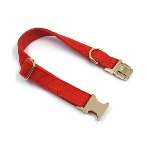 <span class=keywords><strong>Tiktok</strong></span> <span class=keywords><strong>me</strong></span> hizo comprarlo 2024 collar calmante para perros de pana Linda correa de perro personalizada y collar elegantes correas de Mascota de pana roja - Product Image 4