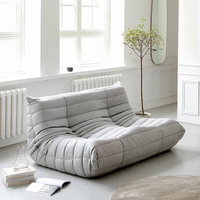 Pouf ottoman moderne en tissu imperméable, ensemble de canapé-lit en forme de L avec housse amovible, deux places pour salon et hôtel