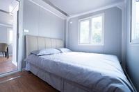 Maison préfabriquée de 20 pieds entièrement meublée, une chambre, extensible, maisons en conteneurs d'expédition