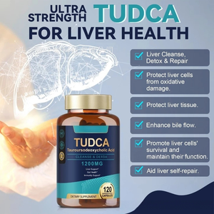 <span class=keywords><strong>TUDCA</strong></span> Premium 1200mg 120 Capsules, Acide Tauroursodésoxycholique avec Vitamines, pour le Soutien Hépatique, la Santé Intestinale et l'Immunité - Product Image 2