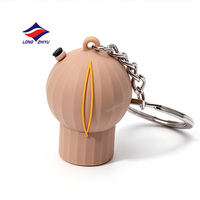 Porte-clés personnalisé LZY 20y en PVC souple 3D, écologique, étanche, finition lisse