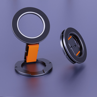 Support de téléphone magnétique en alliage d'aluminium, support de bracelet en silicone pliable, support de téléphone portable réglable pour la plupart des smartphones