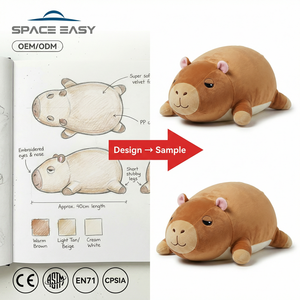 Almohada <span class=keywords><strong>de</strong></span> Peluche <span class=keywords><strong>de</strong></span> Capibara Personalizada, Lindo Animal <span class=keywords><strong>de</strong></span> Peluche con Terciopelo <span class=keywords><strong>de</strong></span> Cristal Suave para Decoración <span class=keywords><strong>de</strong></span> Habitaciones Infantiles y Regalos <span class=keywords><strong>de</strong></span> Cumpleaños, Fábrica OEM ODM - Product Image 1