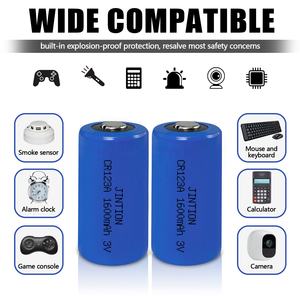 JINTION 16340 1600mah 3v תאי סוללה 16340 lifepo4 סוללה IFR 16340 תא סוללה נטענת CR123A עבור סטרימפלייט 85177 - Product Image 2