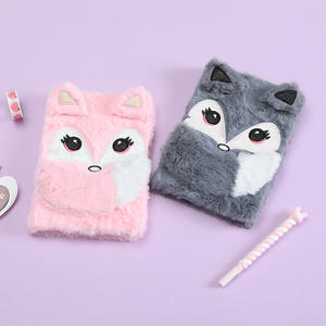 Écriture <span class=keywords><strong>Dessin</strong></span> Journal Journal Bloc-Notes A5 Mignon Doux Animal <span class=keywords><strong>Chat</strong></span> Renard Lapin <span class=keywords><strong>Visage</strong></span> En Peluche Cahier avec Animal - Product Image 2