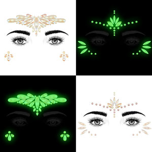 Novedad, Pegatinas Faciales que Brillan en la Oscuridad, Joyas, Gemas Luminosas, Pegatinas Faciales y de Pecho, Pegatinas de Diamantes - Product Image 3