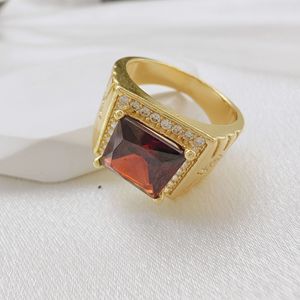 Anillo de Mujer JML al por Mayor, de Latón Laminado en Oro, Estilo Hiphop Retro, con Diamantes Multicolor Cuadrados, Chapado en Oro de 14K, Zirconia 3A, Corazón - Product Image 3