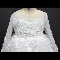 Robe de fête à manches longues D30613, magnifique robe de princesse, robe de demoiselle d'honneur pour enfants