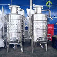 Fermenteur à vin en acier inoxydable de 300 L, réservoir de fermentation de vin de qualité alimentaire pour la fabrication de vin maison et à petite échelle