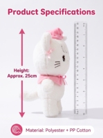 Chapeau Magique MIKKO, Jouet en Peluche Doux et Mignon 25cm, Animal en Peluche en Polyester et Coton PP, Chapeau de Nuit Chat Lapin Ours Chien, Décoration de Chambre d'Enfant