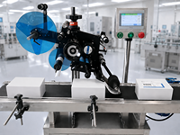 Machine d'étiquetage automatique électrique IPS-L300A pour étiquettes plates, commande PLC, applicateur d'étiquettes haute vitesse pour le collage de couvercles de boîtes
