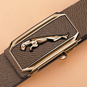 Cintura da Uomo in Morbida Ecopelle <span class=keywords><strong>PU</strong></span> con Fibbia Automatica in Plastica Senza Denti Trendy Casual alla Moda a Basso Prezzo - Product Image 4