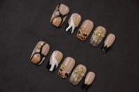 Nouveau lot de 10 faux ongles en ABS, forme cercueil moyenne/courte, couvrance totale, à coller, personnalisables, rose, noir mat, pour manucure ballerine
