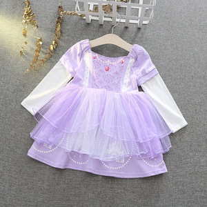 Disfraz de Princesa de Hielo y Nieve para Niñas, Disfraz de Cuento de Hadas Morado para Halloween, Actuaciones, Fiestas de Cumpleaños, Carnaval - Product Image 4