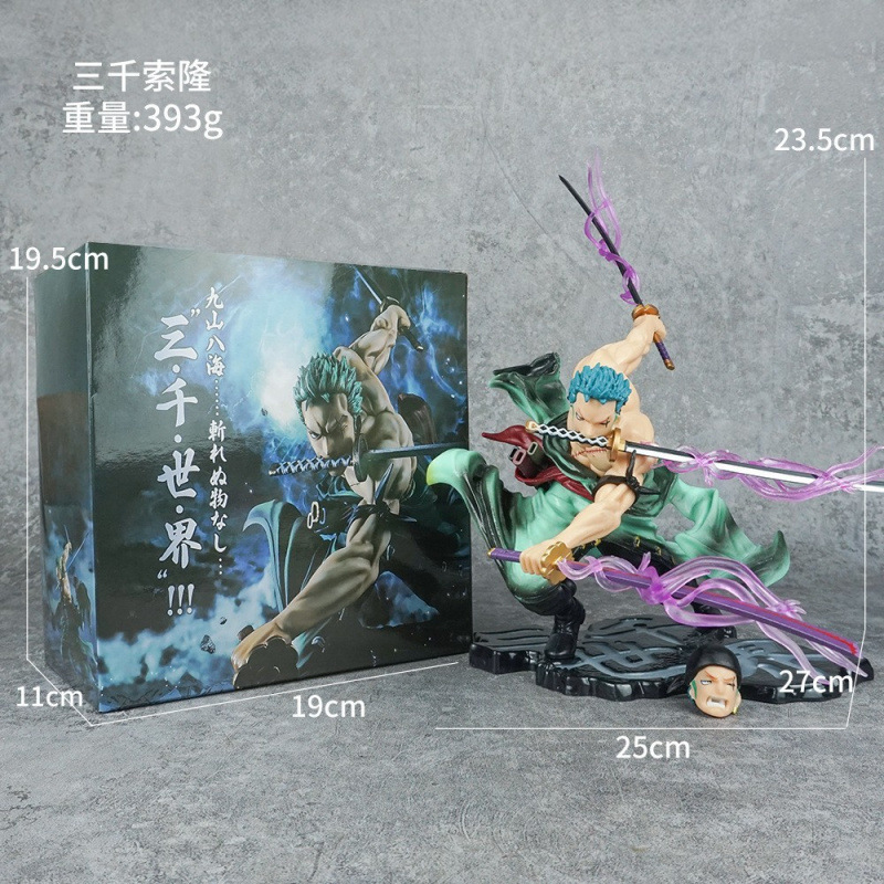 Large-scale three thousand worlds zoro-double head-boxed