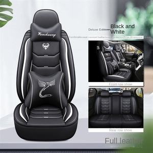 Housse siège luxe cuir couvre chaises voiture rouge housse de siège de voiture sièges ensemble complet - Product Image 6