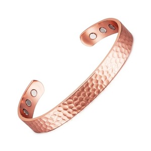 Handmade Copper Cuff Bangle With Magnetic Closure And Adjustable Design <b>For</b> Men Women Fashion Jewelry Fashion <b>Charm</b> <b>Bracelets</b> - Product Image 2