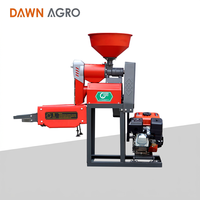 Moulin à riz à moteur essence 150 kg/h, machine à décortiquer le riz 2-en-1 avec tamis vibrant pour usage domestique, agricole et petites entreprises