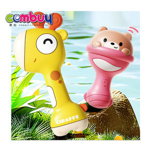 Animal mignon secouant la musique anneau de dentition en plastique souple bébé hochet marteau avec morsure jouet - Product Image 1