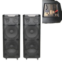 COV Altavoz Activo de Madera Dual de 15 Pulgadas y 1000 W 2.0, Sistema de Altavoces de Gran Potencia para DJ y Escenarios