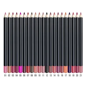 Penjualan langsung dari pabrik 16 warna tanpa Label pribadi garis bibir 3 In 1, garis mata pensil alis Eyeliner OEM