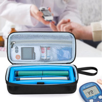 Vente en gros d'oxford oem eva noir étui à insuline trousse de premiers soins étui de voyage à coque rigide avec sac de glace pour kit de détecteur de glycémie