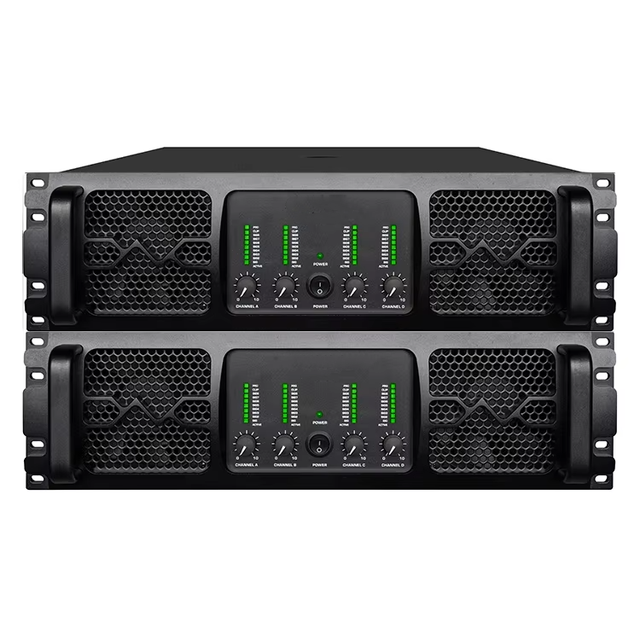 4 Channel 1100W High Power Class H 3U Linear Digital Stereo Metal Eco-Friendly Chinese Power Amplifier for Stage Performance