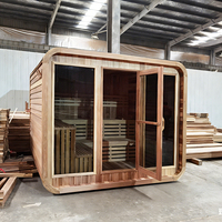 Pratik Paslanmaz Çift Kişilik Hemlock Sauna Evi, Dış Mekan Avlu Grubu için Yağmurlukla Entegre