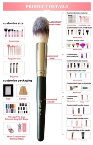 Venta caliente logotipo personalizado <span class=keywords><strong>diamante</strong></span> Bling brocha de <span class=keywords><strong>maquillaje</strong></span> Rhinestone colorido profesional pinceles de <span class=keywords><strong>maquillaje</strong></span> conjunto de herramientas para las mujeres - Product Image 5