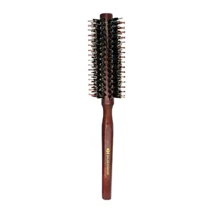Round Hair Brush Extra Long Wooden Handle Round Hair Brush Curly Hair Round Brush With Boar Bristle