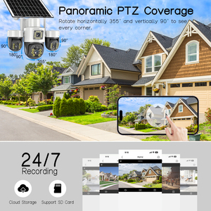Cámara PTZ Solar 4G con Seguimiento Automático, Audio Bidireccional, Clasificación IP66, Conexión 4G, Compatible con Tarjeta SD/Nube, Suministro Directo de Fábrica - Product Image 4
