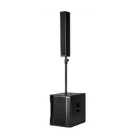EVOX 12 Enceinte colonne active 8 x 4 pouces, système audio à deux canaux, 1400W, facile à transporter