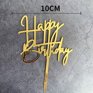Fabbrica diretta all'ingrosso a buon mercato acrilico buon compleanno torta Topper in Multi-stile & colore per feste di natale forniture - Product Image 3