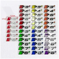 Autocollants 3D ABS pour voiture, emblème de coffre arrière pour A3/A4/A5/A6/A7/A8/A3+/A4+/A5+/A6+/A7+/A8+, décalcomanie de carrosserie, décoration de relooking