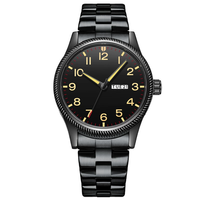 Montre de terrain vintage pour homme avec logo personnalisé, 43 mm, cadran carré en alliage d'acier inoxydable, aiguilles, double calendrier, quartz, fabricant OEM