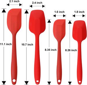 Ensemble d'ustensiles de cuisine résistants à la chaleur, spatule en silicone de 11 pouces, spatule en silicone de qualité alimentaire approuvée - Product Image 4