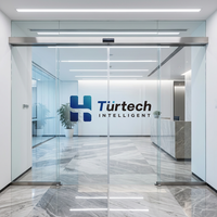 Turtech XC90 150Kg Operator Pintu Geser Otomatis Gaya Eropa, Sistem Motor dan Pengontrol Lengkap untuk Pintu Geser Otomatis