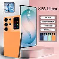 Nouveau téléphone portable S25 Ultra 5G avec appareil photo haute résolution 108MP, 16 Go + 1 To, idéal pour le chat quotidien, les jeux, les affaires et la photographie