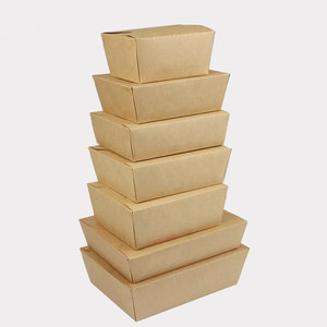 Small carton box making machine PE coated paper meal box forming machine