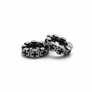 yunnique Clip-On Earrings Cross Geometric Design Stainless Steel Unisex Party Style - Product Image 3