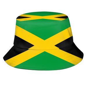 New Custom Jamaica Flag Bucket Hat Summer Outdoor Fisherman Cap Fun Boys Girls